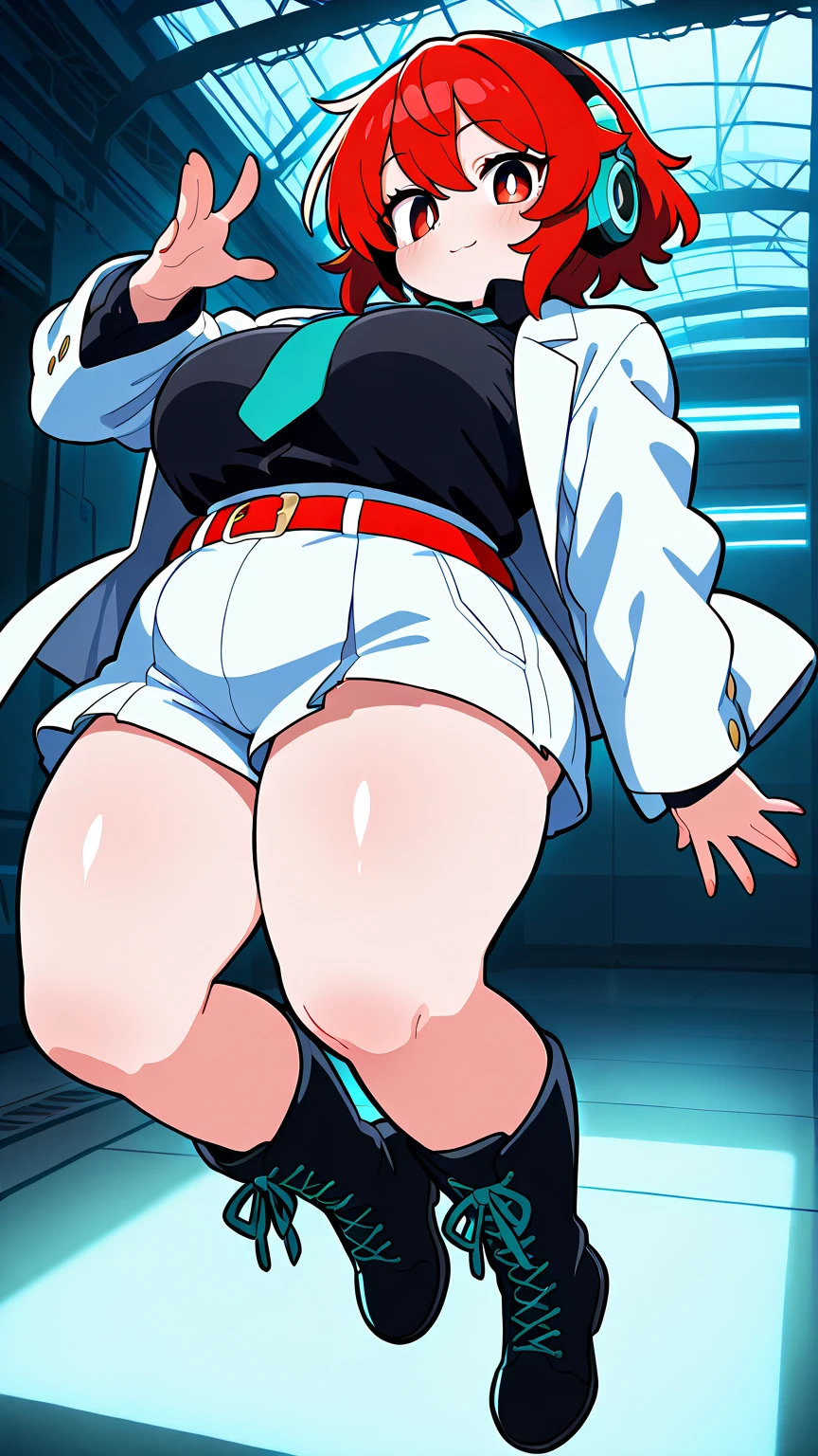 (Alphonse Mucha style:1.3), masterpiece,Highest quality,High resolution,Anime Style,(1 high school girl:1.2), The clothes are thick enough not to be see-through, (((Team Rocket uniform), Short skirt), (Black Patent Leather Gloves), (Black patent leather boots), (Black panties)),(Smiling and showing teeth:1.3),(Her hair color is green., Three-stranded,　Glasses:1.3), (Panty shot, View from below the subject:1.1), (Clothes that look good:1.1), (Blank Background:1.3), (The subject steps on the viewer:1.3)