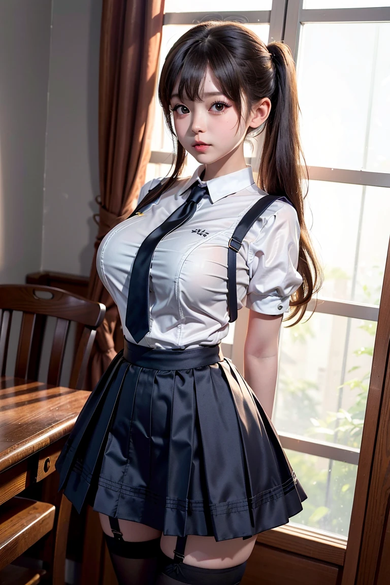 High school girl blazer、uniform、Red checked knee-length skirt、Long skirt、JK Style、Jacket、smile、Knee-high socks、Thigh-high socks、pantyhose、Extremely beautiful、Super cute、ennui、Rare Beauty、Dark black eyeshadow、Good skin tone、Long Hair Straightener、Dark gothic makeup、濃いsmile、Fragrance Beauty、Stained glass background、masterpiece、Highest quality、See 5 books、Sweat glistening on the chest、Sweat glistening on the face、、Golden Hair、Age 19 years old、Slightly slim、Mysterious look、Sad look、Golden Hair、Excessive sweating all over the body、A lot of sweat and light on the thighs、Shiny thighs、Plenty of sweat glistening on my thighs、Copious sweat glistens on the thighs、Sweating excessively、Gal、Japanese style face、Captivating look、Thin thighs、Playing guitar、I have a guitar、Singing passionately、バンドでPlaying guitar、Playing guitar chords、Background of the live music venue、Sing a song、Mouth open、Scenery of a live music venue、Mike stand、Glamorous live stage、Dynamic Angles、Platform boots、Are standing、Hime cut hair、Gothic Lolita、Shiny straight hair、