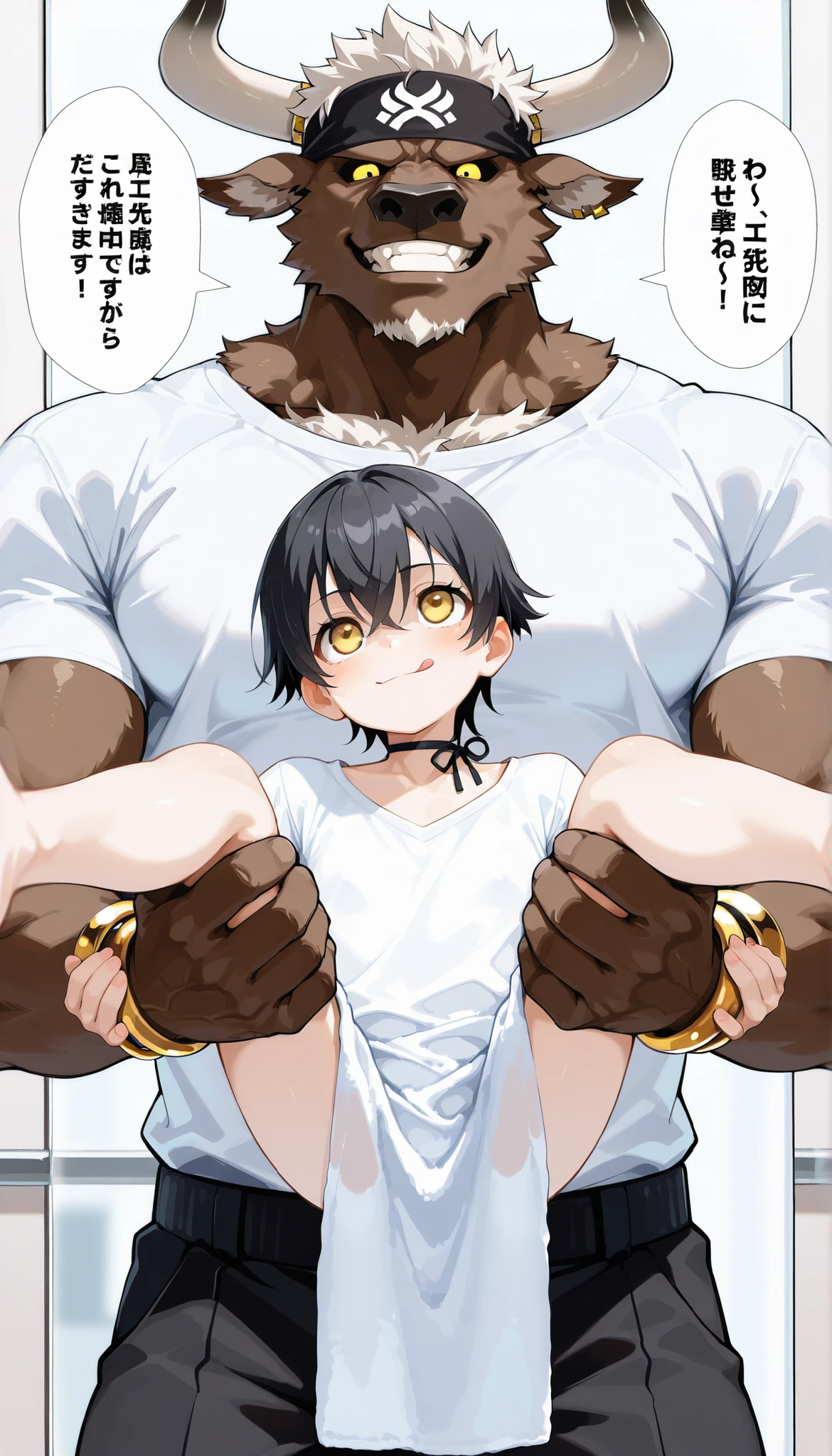 masterpiece, best quality,anime style, 1 girl,(((slender body))), (((small eyes,small breast,breast milk))),(((gym uniform))),(((((a gorilla man grabbing the girl))))),((((cum)))), (beautiful face), (((short hair))), (((straight hair))), ((((silver hair)))),detailed beautiful skin, (perfect hands, perfect anatomy)