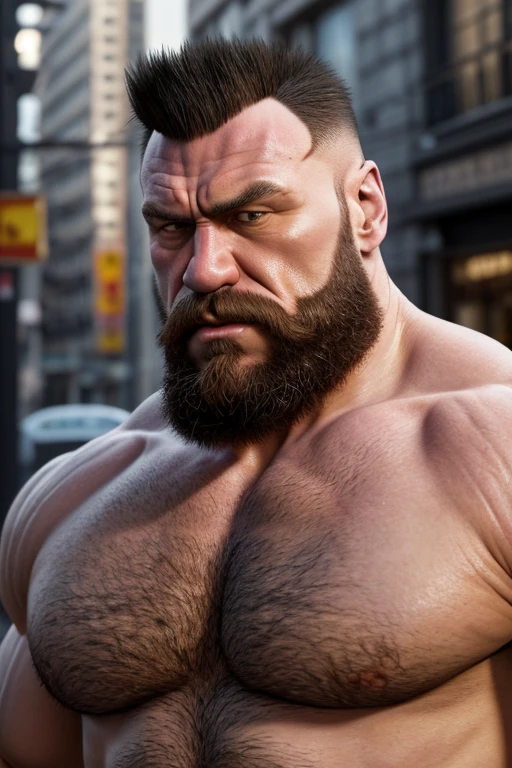 zangief, lutador de rua, gritando, treinando, musculoso, insane level of details, 4k --auto