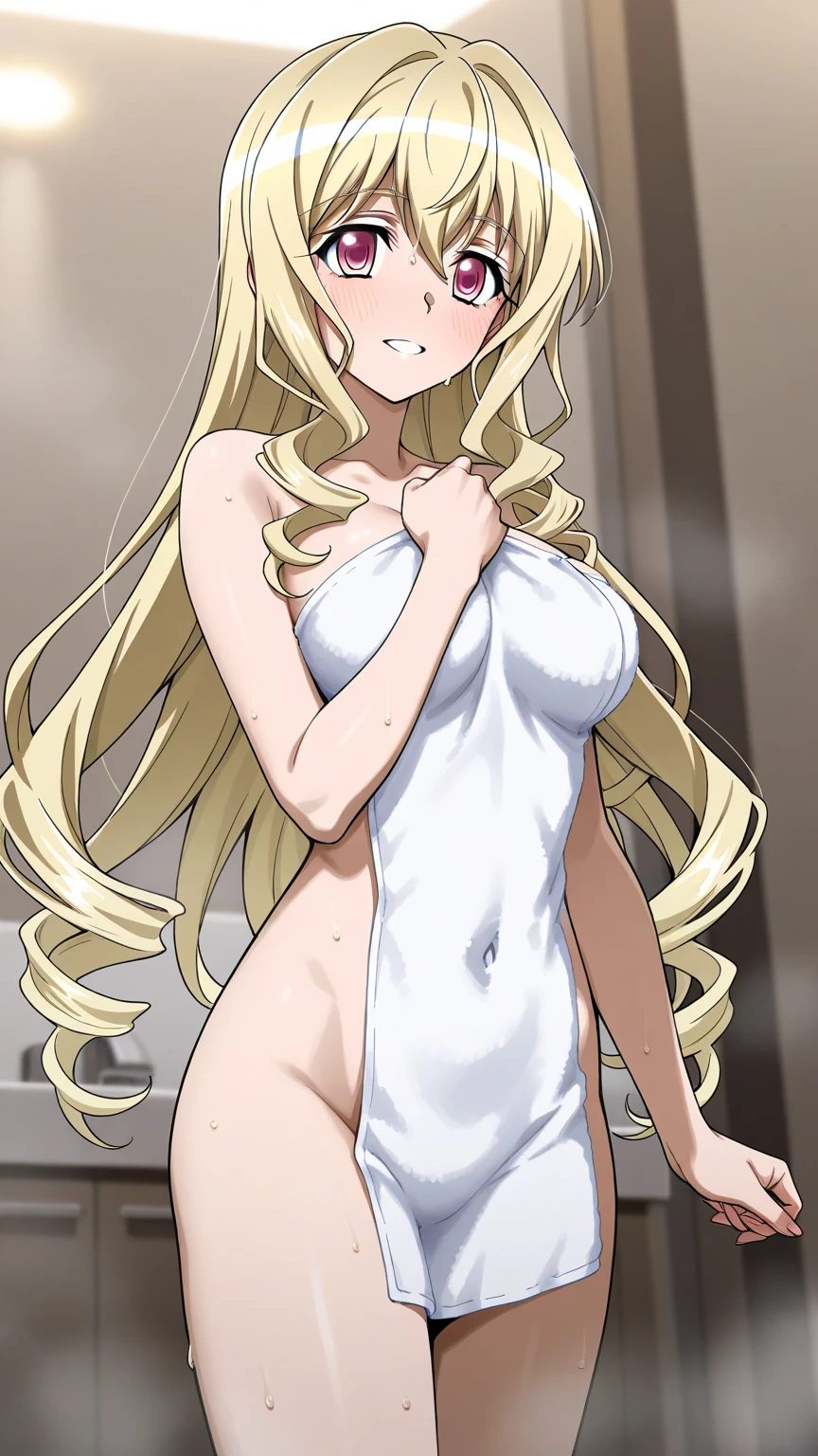 Mirko de Boku no Hero, hot naked girl showing her pussy, with big breasts long hair 