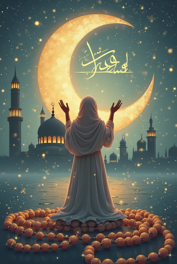 Of course! Here’s an alternative prompt for an Islamic-themed thumbnail:
---
**Prompt:**
**Background:** A tranquil scene, such as a serene desert landscape at dusk or a peaceful garden with subtle Islamic architectural elements in the background.
**Foreground:** A semi-transparent overlay featuring an Islamic symbol, like a crescent moon or a silhouette of a person in a contemplative pose.
**Text:** Clear, elegant text that reads "Emotional Nasheed" and "1 Hour Relaxation Music" with a style that complements the serene theme.
**Additional Elements:** Add a small "Royalty-Free" badge or icon, and include delicate Islamic patterns or calligraphy to enhance the cultural relevance.
---
This prompt should help create a visually appealing and culturally appropriate thumbnail.