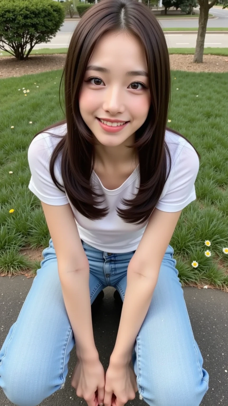 (highest quality、8k、32k、masterpiece、Hmm.:1.2)、Cute Japanese Women Photos、Beautiful Face、Shiny skin、 (Beautiful 14 year old girl:1.5),(Completely naked、Very white skin、Exposing breasts、High collar and ribbon、Very thin、Small and beautiful breasts、slim and beautiful legs、Nipples are exposed、show off your pussy、Cute Smile、Baby Face、Big smile、Browsing Caution:1.7)