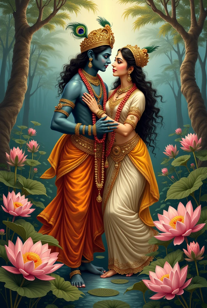 Little god krishna and radhs