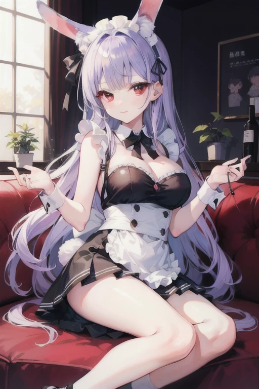 A woman with beautiful gray hair, sharp eyes, fierce, Korean style, wearing lingerie, lips with a rose in her mouth, sitting in a seductive pose on a chair in the house, in front of the window.