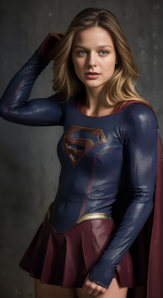 Scarlett Johanson dressed up as super girl, perfect body, perfect limbs,