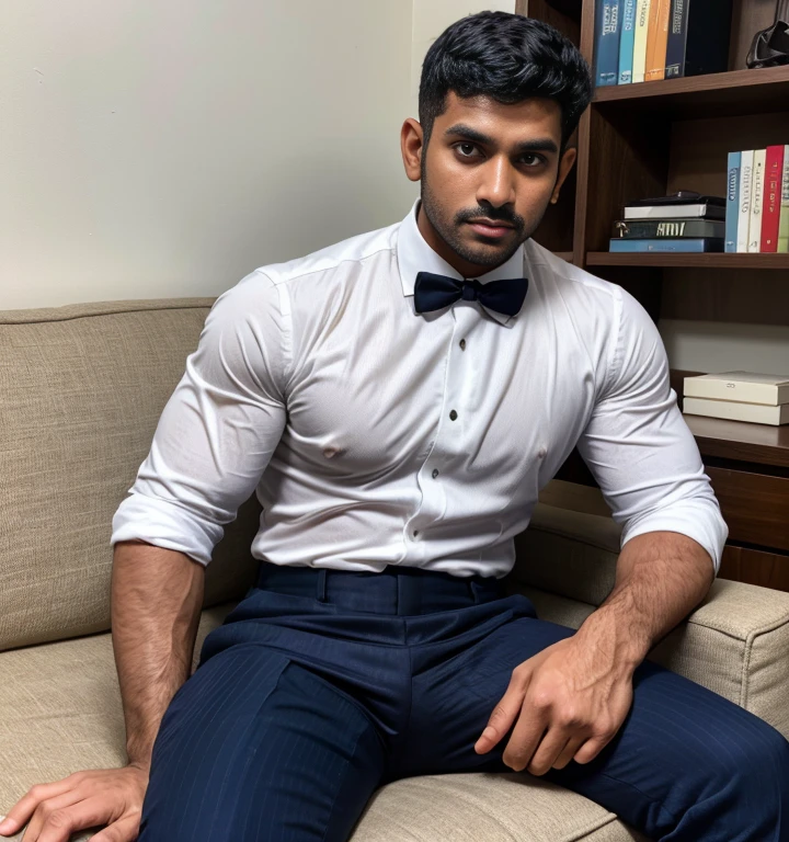 21 year old indian boy With fair skin Wearing spectacles and narrow body Posing for a linkedin picture in politician