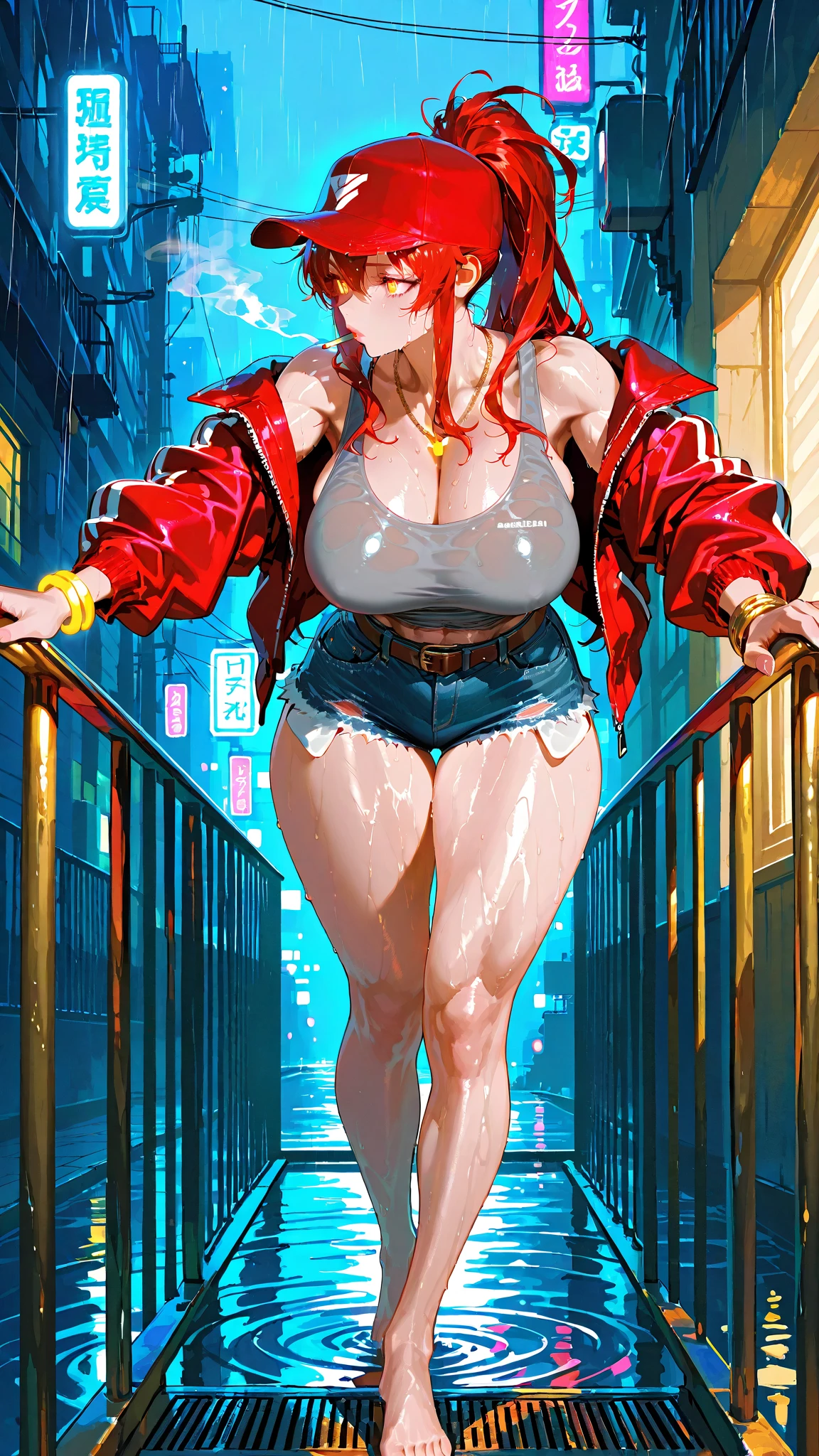 ((Highest quality、masterpiece、Anime Style、Highest quality、High resolution、8k、detailed、ultra-detailed:1.3))、Long legs、Sharp focus:1.2, Beautiful woman with perfect figure:1.4、(smile:1.2), double eyelid、30-year-old woman、Sexy pose、((((Shut your mouth.、One Woman、ワンピース:1.5)))),The background is tokyo