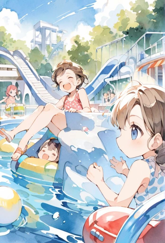 Highest quality、High resolution、Detailed Background、Beautiful face in every detail、Detailed facial expressions、Detailed eyes、Teenage beauty、cuteカラーの髪色、Braided Ponytail、Braided bob cut、Braided twin tails、Navy school swimsuit、Perfect body line、School swimming pool、
(Two girls in school swimsuits cooling off in the shower:1.5)、
A big smile、Laughing with your mouth open、My whole body is wet、My hair is wet too、A fun atmosphere、cute仕草、Hydrate、Cool the body with cold water、cute
