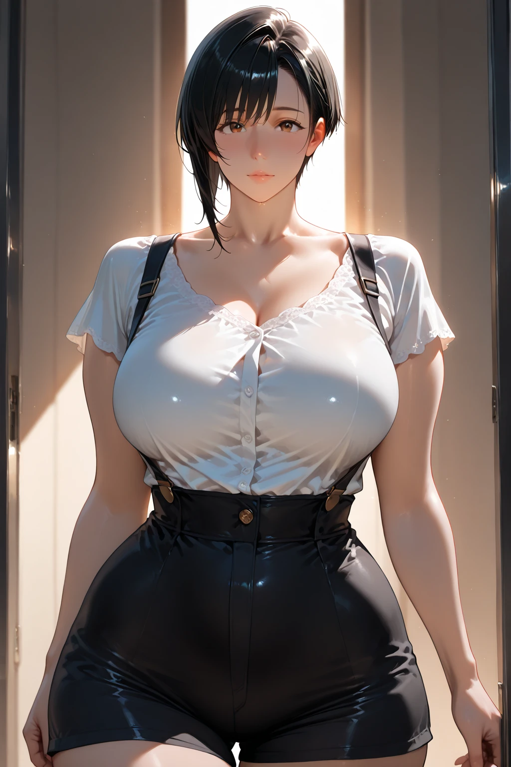 1girl, solo, full body, (((bare feet))), (((bare foot))), masterpiece, (high detail:1 1), Rough face, Natural skin, high quality, Sakura Haruno,black hair, ((long hair)), ((bangs hair)), detailed hair, white eyes,(Big breasts:1.2 ),( smile:1.2),Face blush,Sexy figure, perfect bodies, beautiful eyes, (Detailed face and eyes), (face: 1 2), voices, Extra, real photo, ... ... ........... PSD, sharp focus, contrast lighting, Delicate skin, High definition 8K, incredible details, realistic, professional photo shooting, 8K UHD, SLR camera, soft lighting , high high quality, film grain, Fujifilm XT3, magic, particle FX, (((torn leather flare pants))), (((she wears torn leather flare pants))), (((leather tank top))), in the forest, dark forest, horror forest, lavender field, looking at viewer, (((Show cameltoe))), ((full body)), ((standing)), gloves, ((huge ass)), nipples