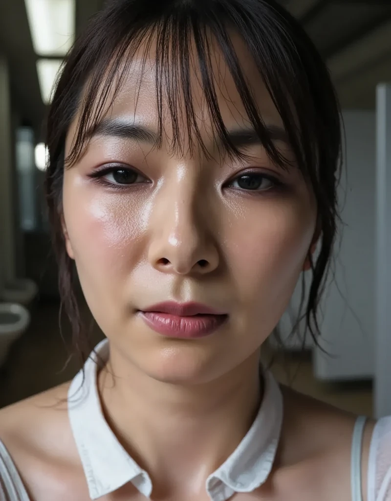 (Realistic:1.3、Ultra HD、Ultra-high resolution、8K、Japanese Housewife、寝室でBlowjobチオをするMature Woman、At the bed)、((Look Viewer:1.8))、(Extremely realistic skin texture:1.4)、(Realistic:1.3)、short hair、((Embarrassed expression:1.5))、(blonde:1.5)、48-year-old woman、Mature Woman、Ponytail Hairstyles、(Brown eyes:1.3)、(Face close-up:1.38)、(Sweaty:1.2)、(Nipplesを見せる)、((衣服から突き出たNipples,))、dress、美しいNipples、Nipples、(Shooting from the side:1.1)、Drooling、((Blowjob、Cum in mouth、Bukkake))