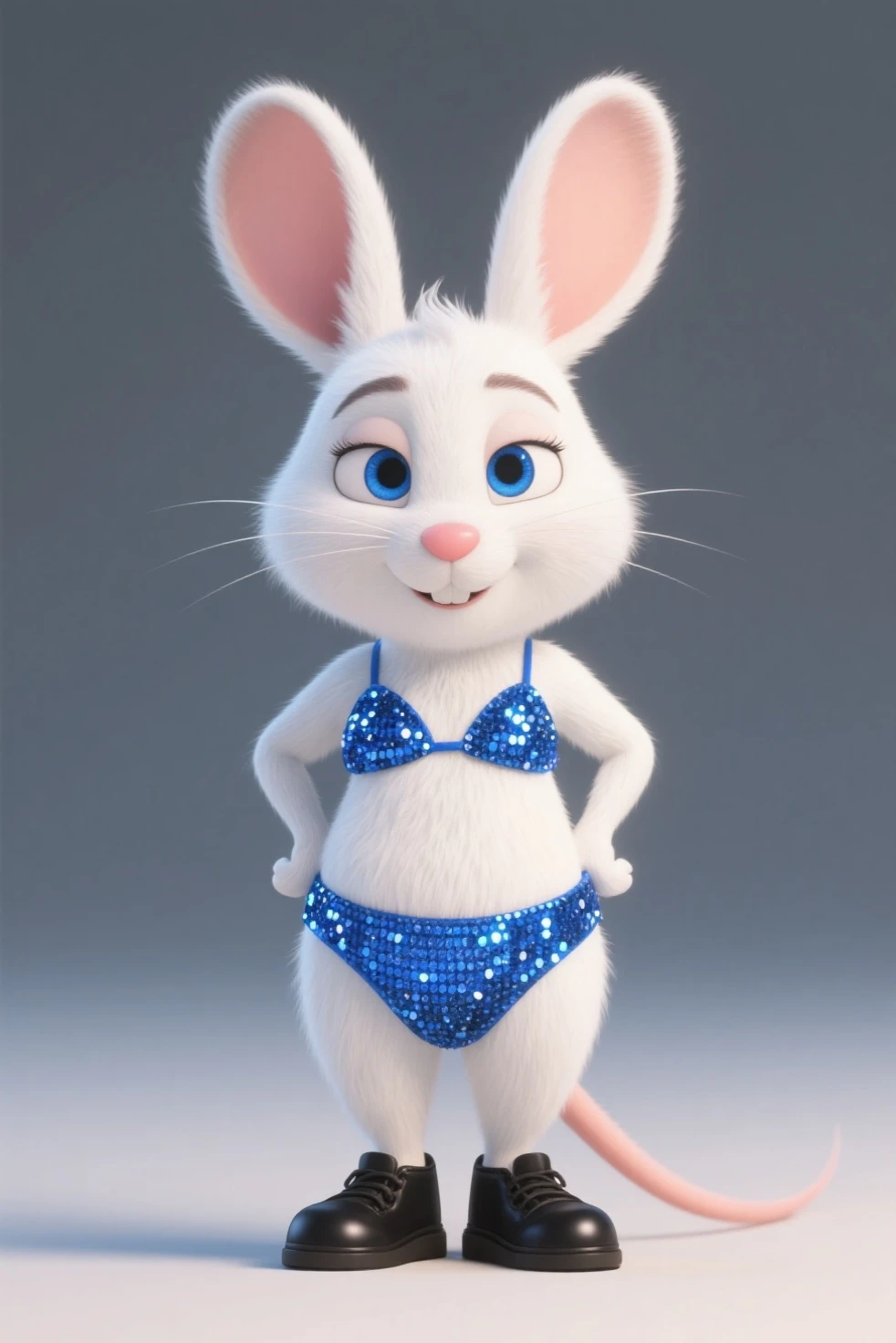 Little slim female koala with nice big thighs and cute brown eyes and she is wearing a short dress with a full body mini skirt and she is .