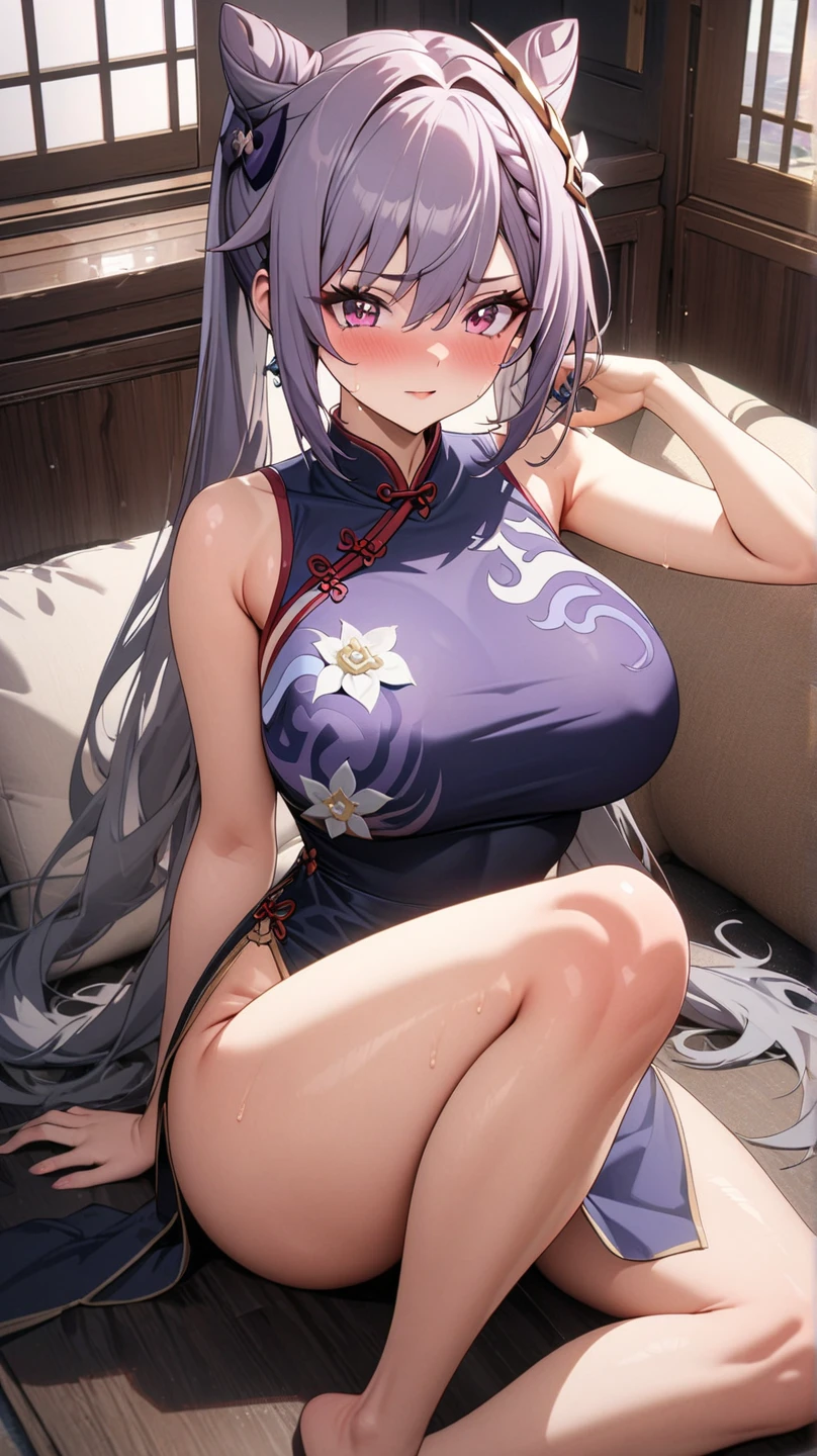 (masterpiece, best quality:1.3), (upper body:1.3), Yagokoro Eirin, Touhou Series, perfect face, expressive eyes, 1woman, looking at viewer, 38 years old, gorgeous body, big breast, beautiful, anime, lora,1woman, silver hair, braid hair, nurse cap, red and blue clothes, long skirt, (crazy smile:1.5), (cinematic lighting, realistic, dream-like, enchanting atmosphere:1.5), (photo of a woman in her dark and mysterious environment:1.3), (the woman surrounded by an aura of mystery and intrigue:1.3), (in the middle of a massive modern library in the style of Tianjin Library:1.3), (candles flickering, casting dancing shadows around the room:1.3), (the dim lighting adding to the ambiance of secrecy and mysticism:1.3), (a crystal ball nearby, adding to the mystical setting:1.3), (symbols of astrology and esoteric knowledge decorating the room:1.3), (a hint of incense in the air, adding to the sensory experience:1.3),