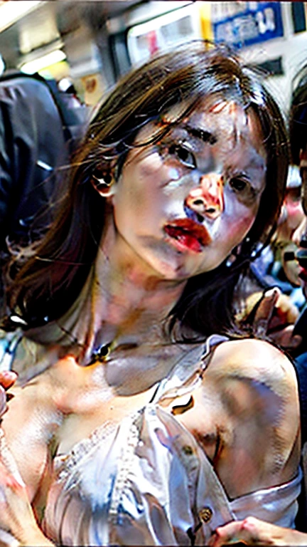 (masterpiece, 16k,8k,4K ,Very detailed:1.1),(Beautiful Face:1.1),(One Girl:1.1),Age 25,Japanese Girls,(Jewelry Lifting:1.3),(urination:1.4),(Embarrassing:1.2), Open your mouth,I opened my eyes,Medium Shot,Moaning,(traces of saliva), Eyes Wide Open, (Frowning),(Crazy Eyes) ,Heavily wet,(Wet thighs),(Open leg pose),C cup breasts,(cum running down her legs),Black Hair,Squirting on your own, Wet clothes, The face of a talented person,I can't hold my Squirting, doggy pose, Her body can't hold my Squirting, Squirting in the middle of town,stand up, Hyper cum desperate face,Embarrassing face,Painful face, Covered in semen, cum on longtan,cum on face, vagina and anus,cum shot,Tied up with rope,ahegao,Suck your own breasts,drinking semen,cum shot in mouth,Pink nipples,Squeezing a penis between her buttocks,double Penetration sex