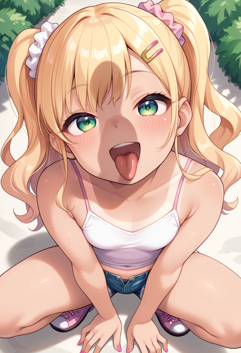 Hiro Default,shinosawa hiro,thin,Orange eyes,White eyelashes,blonde,Long Hair,Hair Clip、blush:1.5、slimな、Flat Chest、The whole body is visible、Pregnant women:2.5、standing doggy、White Micro Bikini、slim:1.5、pregnant abdomen:1.5、Cat ear、Ohogao, teary-eyed, drool, half-closed eyes, trembling, rolling eyes
frown, angry、
open mouth、
tongue out、cat lingerie, choker, neck bell