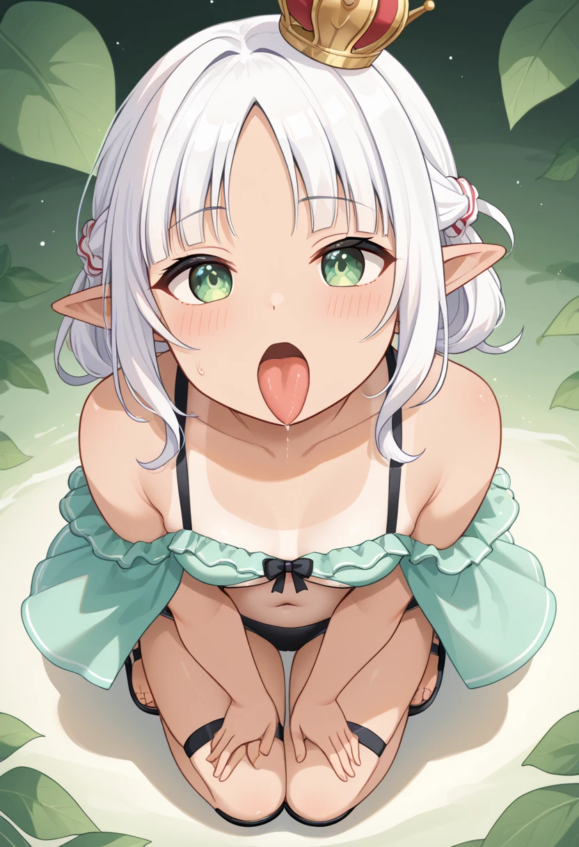 number,nahida_genshin'long hair、green eyes、smooth、pointed ears、hair accessories、gray hair、Unique hair and eye color、side ponytail、gradient hair、green hair、hair between the eyes、student skip,shy,Blush,(perfect hand),(perfect anatomy),(Masterpiece),(Highest quality),In the forest,numberมีเสื้อผ้า,naked naked,Spread your legs up.,Showing pussy,Happy face,stick out your tongue,look above