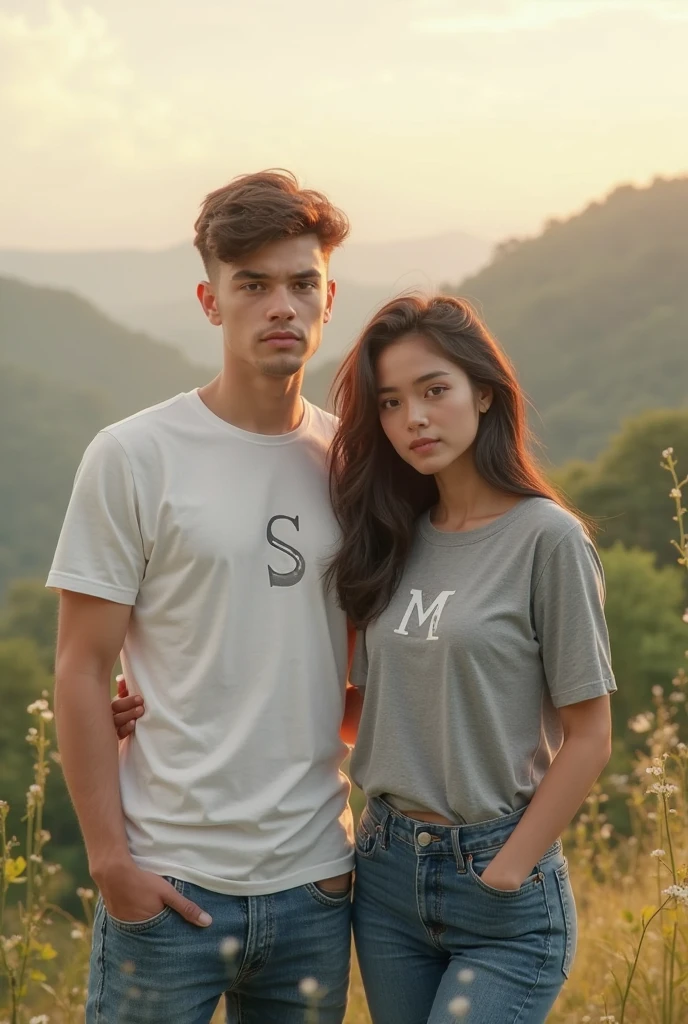 A happy girlfriend and boyfriend