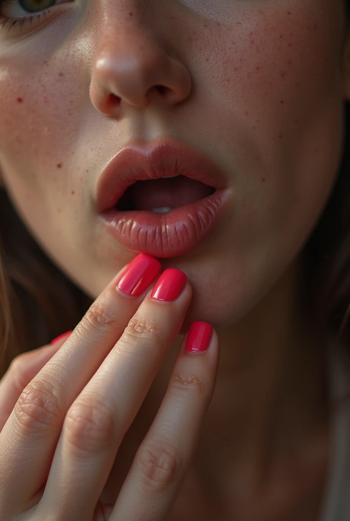 Hyperrealistic art of <lora:Perfect Hands:1.5>
a woman with a hand in her mouth Perfect Hands, Extremely high-resolution details, photographic, realism pushed to extreme, fine texture, incredibly lifelike