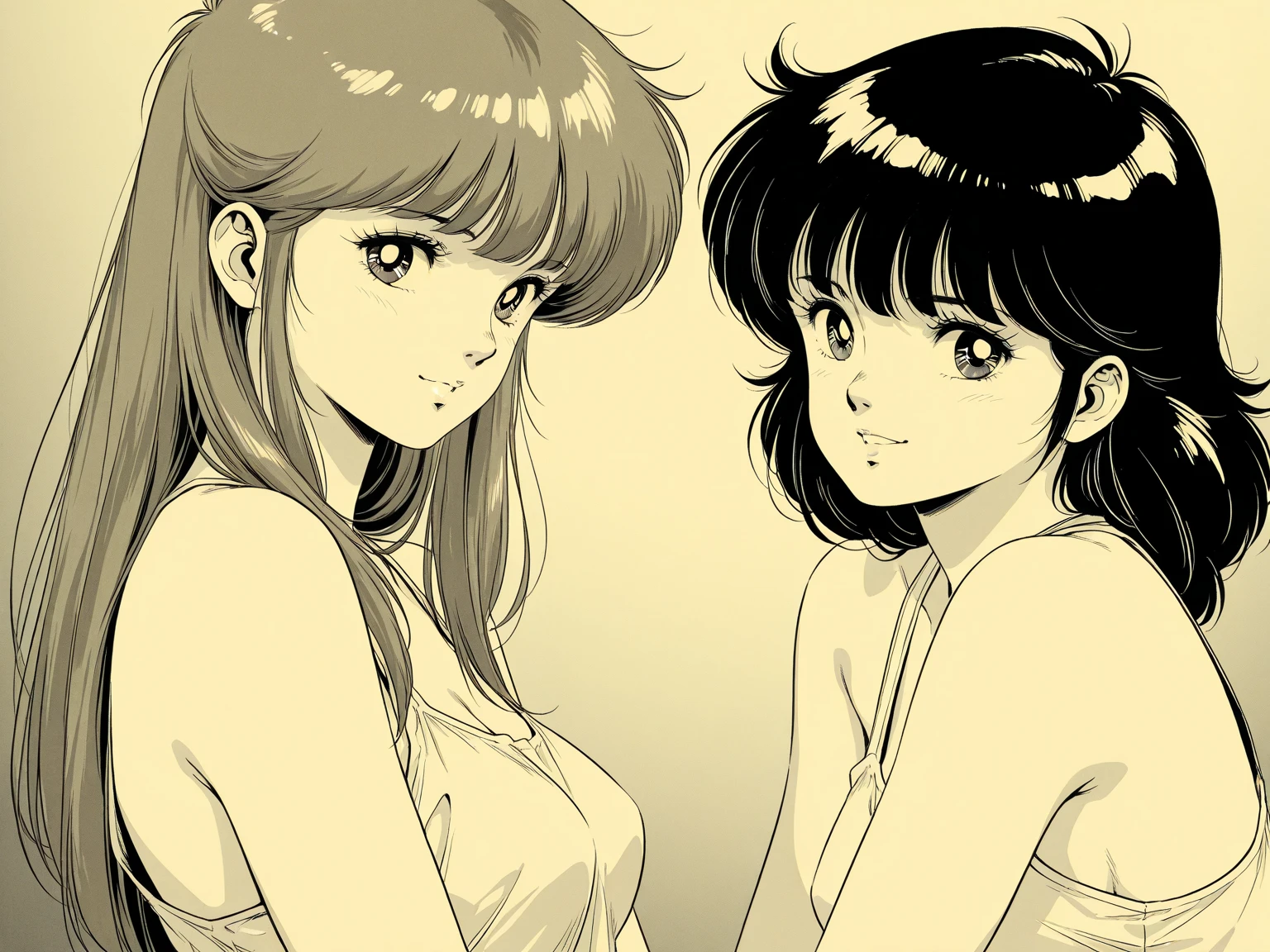 an anime girl, 80s style with a telemarketing headset