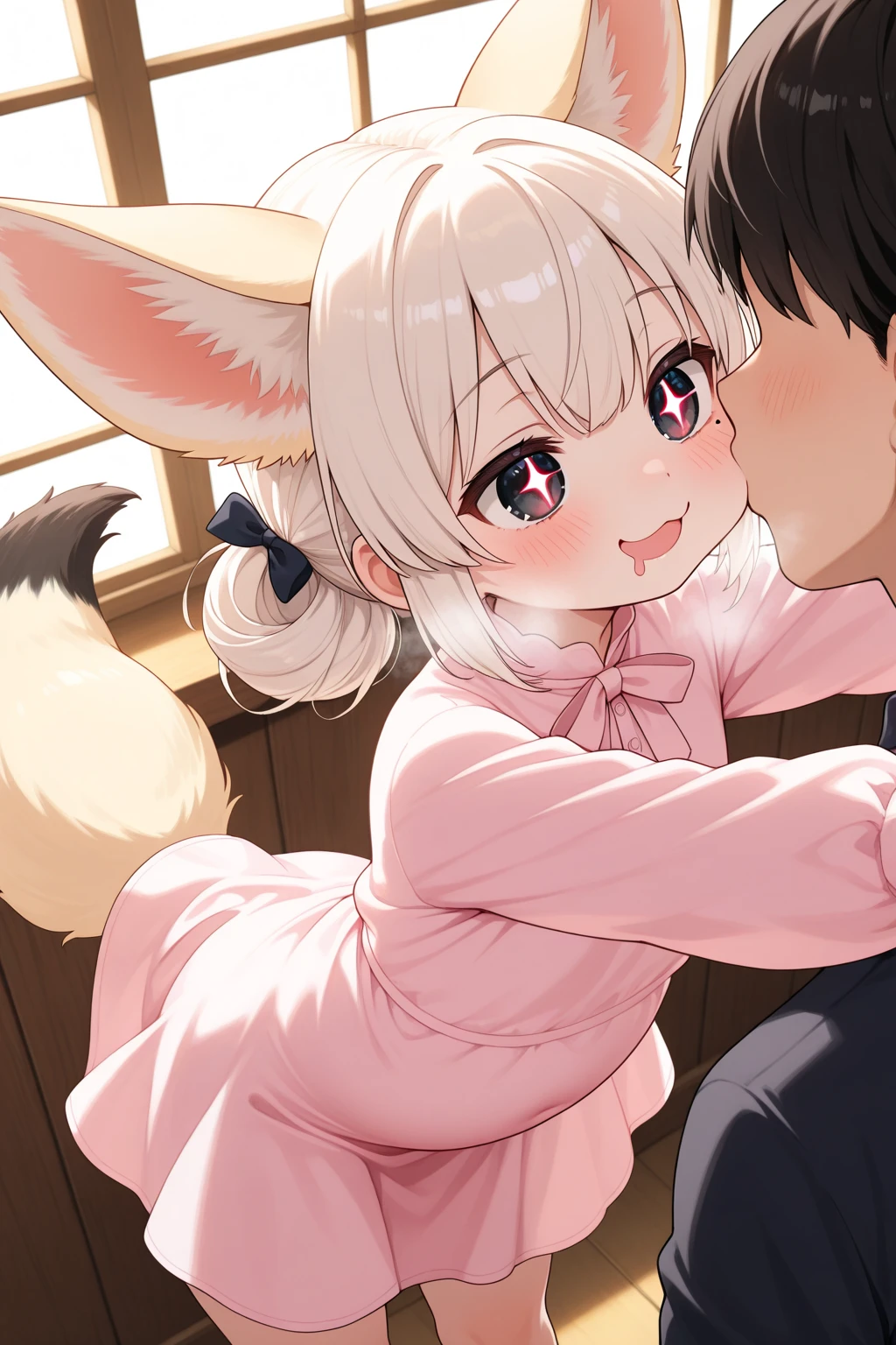 Girl with 1((Licking a man's dick ))、girl with((Saliva drips from the mouth))、ember ((Lick Your Dick ))、girl((Licking a man's dick ))、Ferra、bath robe((Takushiage))、Golden head hair(long)、faces((Embarrassing))、faces((a little blush on the cheeks))、Blue eyes((Delicate.ren))、Marl、Japanese dress((Yukata))portlate、side lights、wall-paper、NSFW、Background night、Beautiful night sky、A smile、Happiness