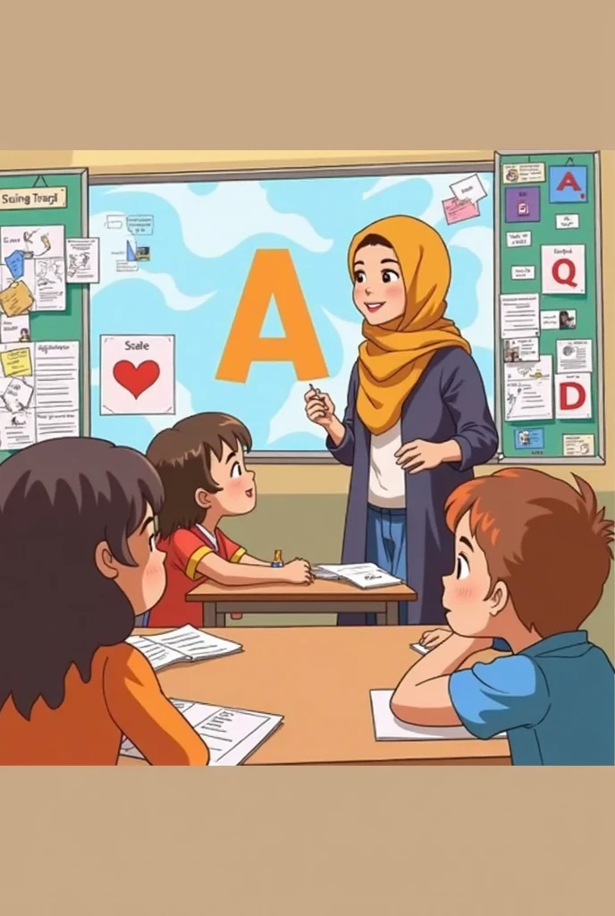 Make a poster. 
Descriptions:-
Poster name - 
English language club,Joypurhat.
A beautiful college girl speaker with hijab. The speaker toward audiences many audience college boys with college dress.Upgrade your level.
 Some english latters and IPA symbles.
(Appropriate for profile picture)