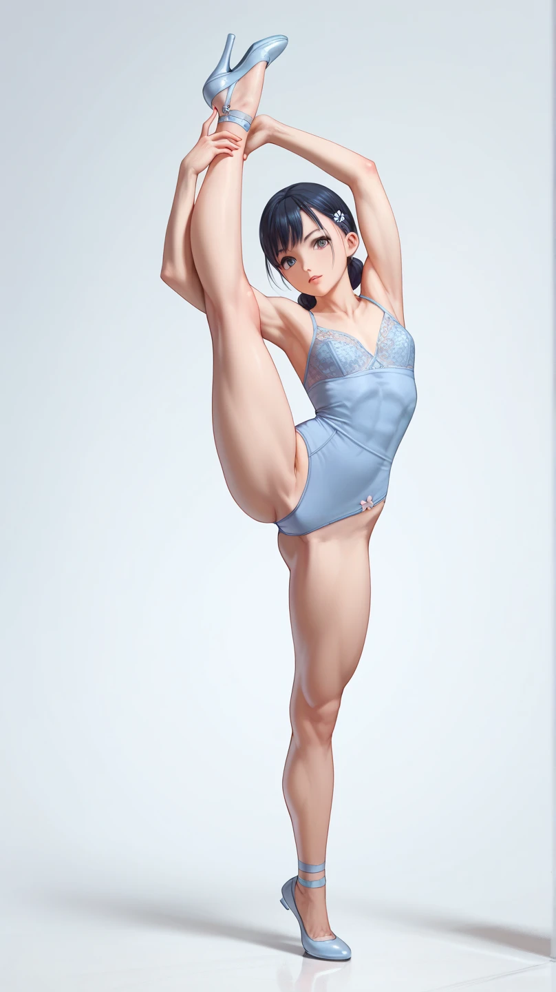 (Highest quality、8k、Masterpiece)、17歳の女性Gymnast、Gymnast、Leg splits、The most beautiful Japanese woman in the world、