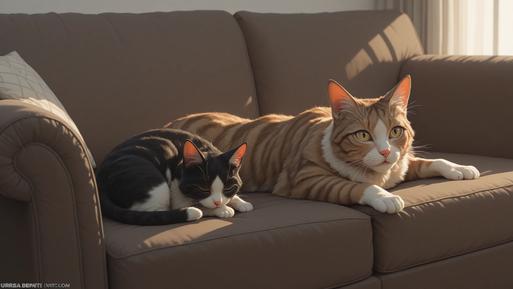 Cat、One、Are sleeping