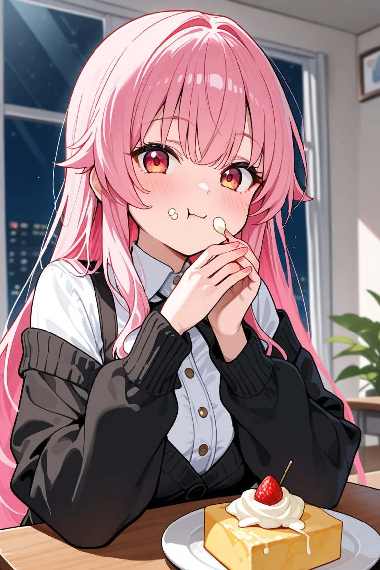 masterpiece, best quality, ultra-detailed, Potrait of beautiful MitsuruDS, solo, demon_slayer_uniform, smile, long_sleeves, looking_at_viewer, japanese_clothes, breasts, cleavage, upper_body, hair_between_eyes, hands_on_own_cheeks, hands_on_own_face, volumetric lighting, best quality, masterpiece, intricate details, tonemapping, sharp focus, hyper detailed, trending on Artstation, heart-shaped_pupils, blush, blushing