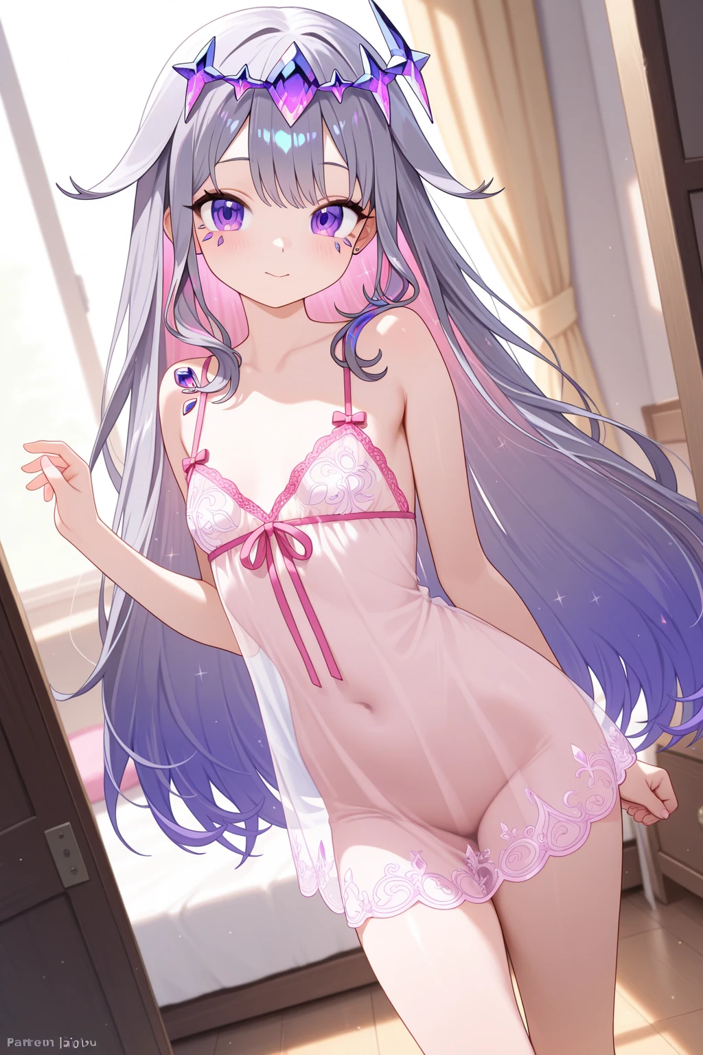 1 wife belldandy nubile juvenile junior idol bookworm girl wearing hairclip cute lovable adorable tiny youthful innocent perky zellweger portman face middle-school girl energetic, loose hair, shy smile, exposed supple budding breast, unique face, blacke hair, jav actress, naked, immature, childish, acting super shy, delicate, weak, loving romantic vibes, in love, small short height, preparing for mating, dwarf girl noble queen short slim legs, mischievous, soft babyfaced gentle happy looking face, carefree, unblemished skin, otaku student president, grin, braids hairstyle, naughty, teasing, awkward short girl, pitite lityle dainty diminutive, shougakusei shoujo, excited, hyperactive girl, skirt, small shoulders, slim arms, acting spoiled, sch0olgirl bangs, small breasts, 10 years old fashion trendy beautiful beautiful beautiful girl, gentle and attractive beautiful girl, 10 years old, delicate and sexy collarbone, Attractive oval face, double eyelids, smart peach blossom eyes, pink lips, small nose, bare shoulders, ultra high definition, super detail, fresh and impressive, smooth slim legs, ballerina body, plain girl bra top, buxom body, portrait picture looking at camera, backless evening gown and high heels