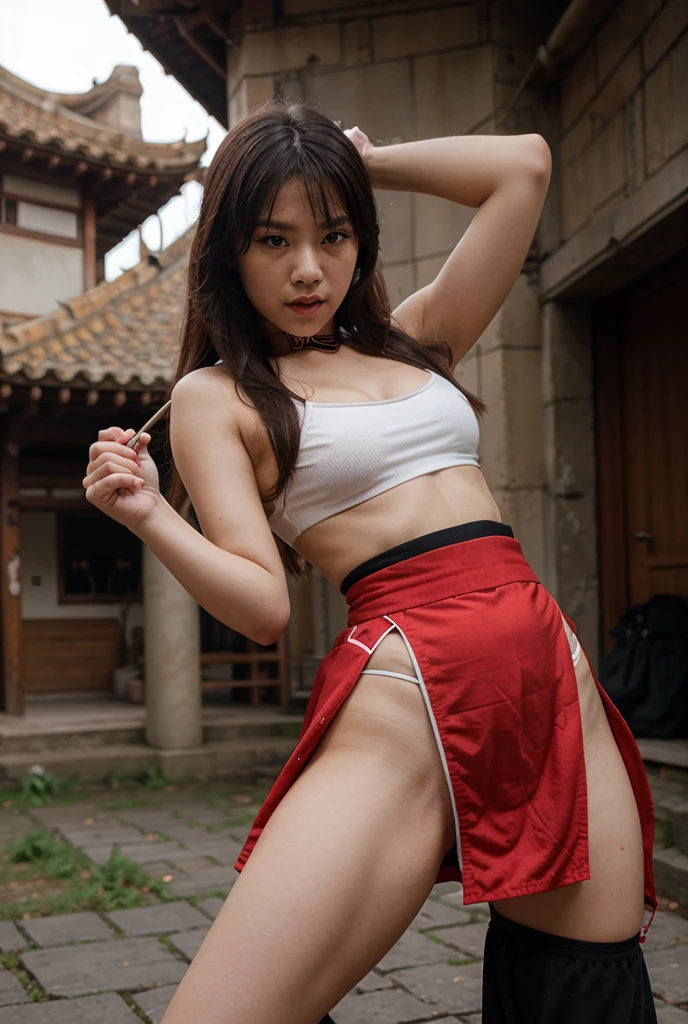 /*Quality writing*/
of the highest quality, 16 K, masutepiece, hyperdetailed face, very detailed lips, Detailed eyes, Realistic pupils, award winning photography, 
BREAK,
/*Characters and expressiontremely beautiful girl, Asian Girl, 1 girl, she is matured 28 years old girl, Light on Face, (pony-tail hair), (smile), 
BREAK
/*garments*/ (((Dark Green Cheongsam))), ((chinese traditional dresses)), qipao dress, one piece dress, white panty, 
BREAK
/*the pose*/
(Lift the hem of the skirt, Lift the hem of the skirt with both hands, Lift the hem of the skirt yourself), nice hand, Perfect hands, sexy pose, 
break
/*Angular posture*/
Shanghai Street, Cowboy Shot, Looking at Viewer, photo shots for magazine,