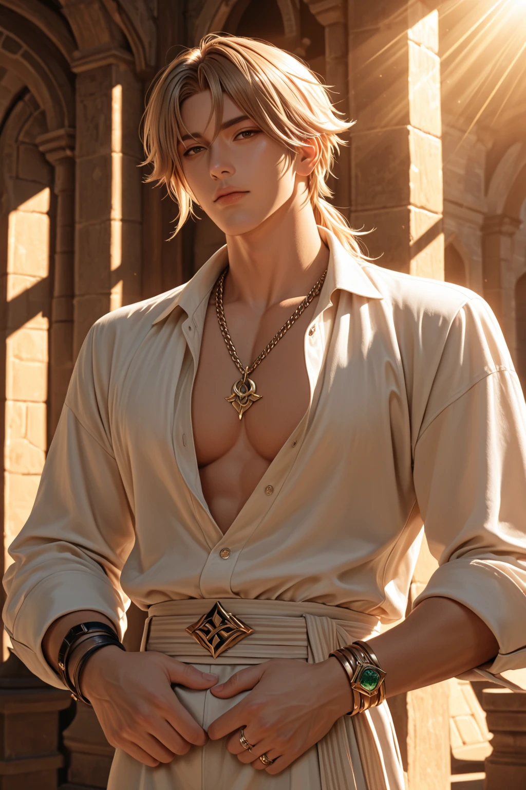 Photorealistic, ((best quality)), ((masterpiece)), (detailed), masculine portrait of a young dark medieval prince, 18-year-old male models, professional lighting, handsome 1boy , (thin lips:1.3), masterpiece, pale skin,(strong jaw:1), Portrait of a 18 year old young man, medieval clothing holder, medieval European prince clothing, white skin, extremely pale skin, blonde boy, european boy, blonde hair, nordic young boy, nordic blonde, handsome supermodel, Greek profile, young greek god, sublime beauty, delicate facial features, beautiful facial features, Greek face, strong jaw, attractive boy, , cinematographic, best quality, sharpness, focus on the boy, anatomical perfection, golden ratio, commercial, perfect symmetry, facial symmetry, body symmetry, cinematographic light, ultra detailed, hyper realistic, strong jaw, beautiful eyes, cinematographic portrait, cinematographic quality, short hair