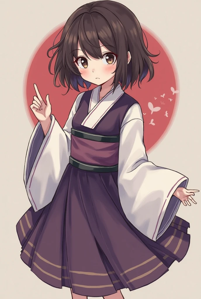 doing peace、Anime girl with black hair and red ribbon on yellow background, hanayamata, Cute girl anime visual, anime moe art style, shikishi, Also, official artwork, anime portrait of shiina Alsogo, official anime artwork, Close up of young anime girl, Another close up of Iwakura, 