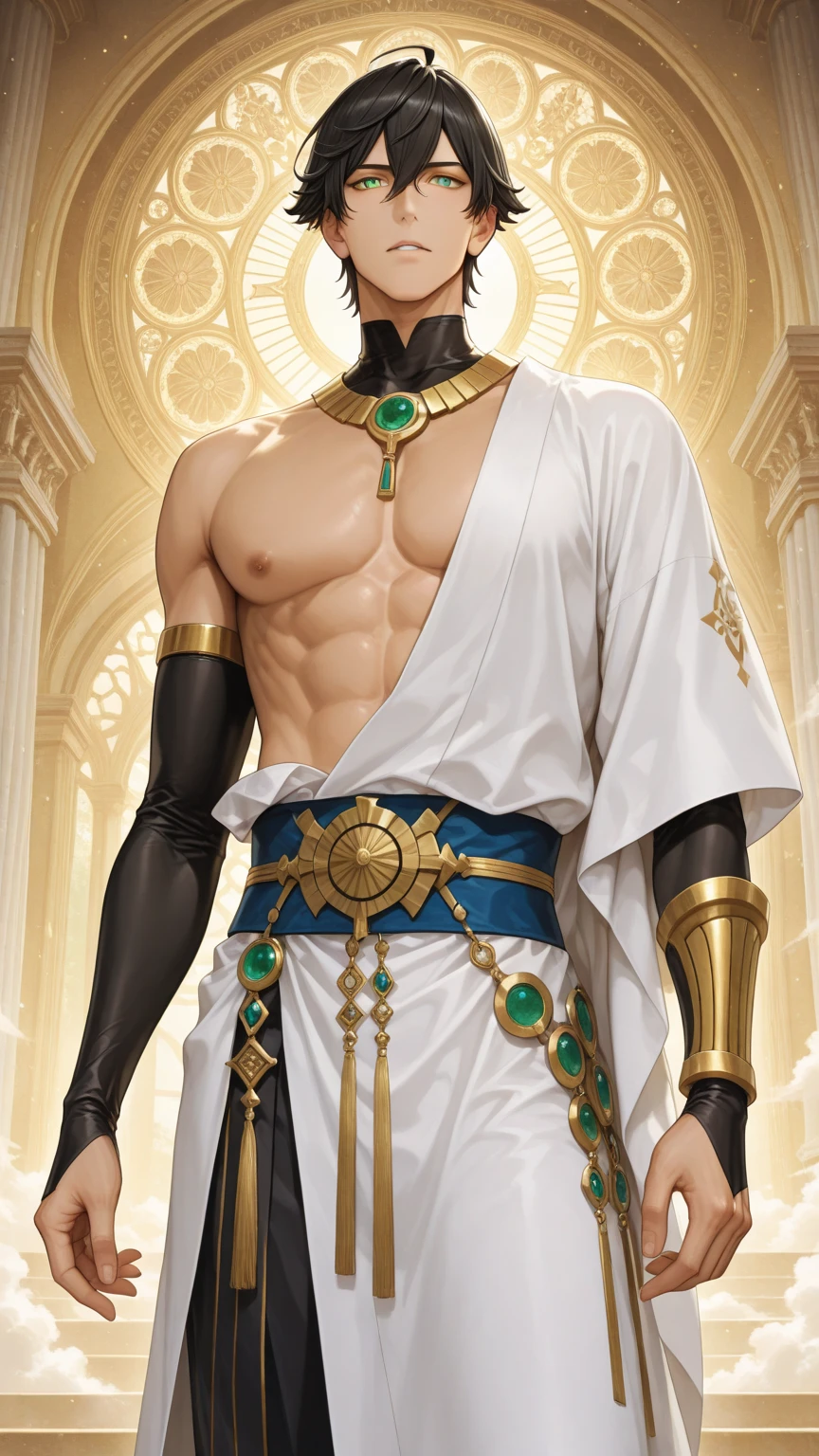 extremely long hair , ponytail, perfect anatomy 1 girl tall solo, slim thick, ((muscular)) high elf toned body, silver breast plate, blue cape, slendered abs, hourglass waist, detailed face, defined cheekbones, puffy lips, gauntlets, gold crown, shadow over eyes, looking at viewer, masterpiece, white thigh highs lingerie,