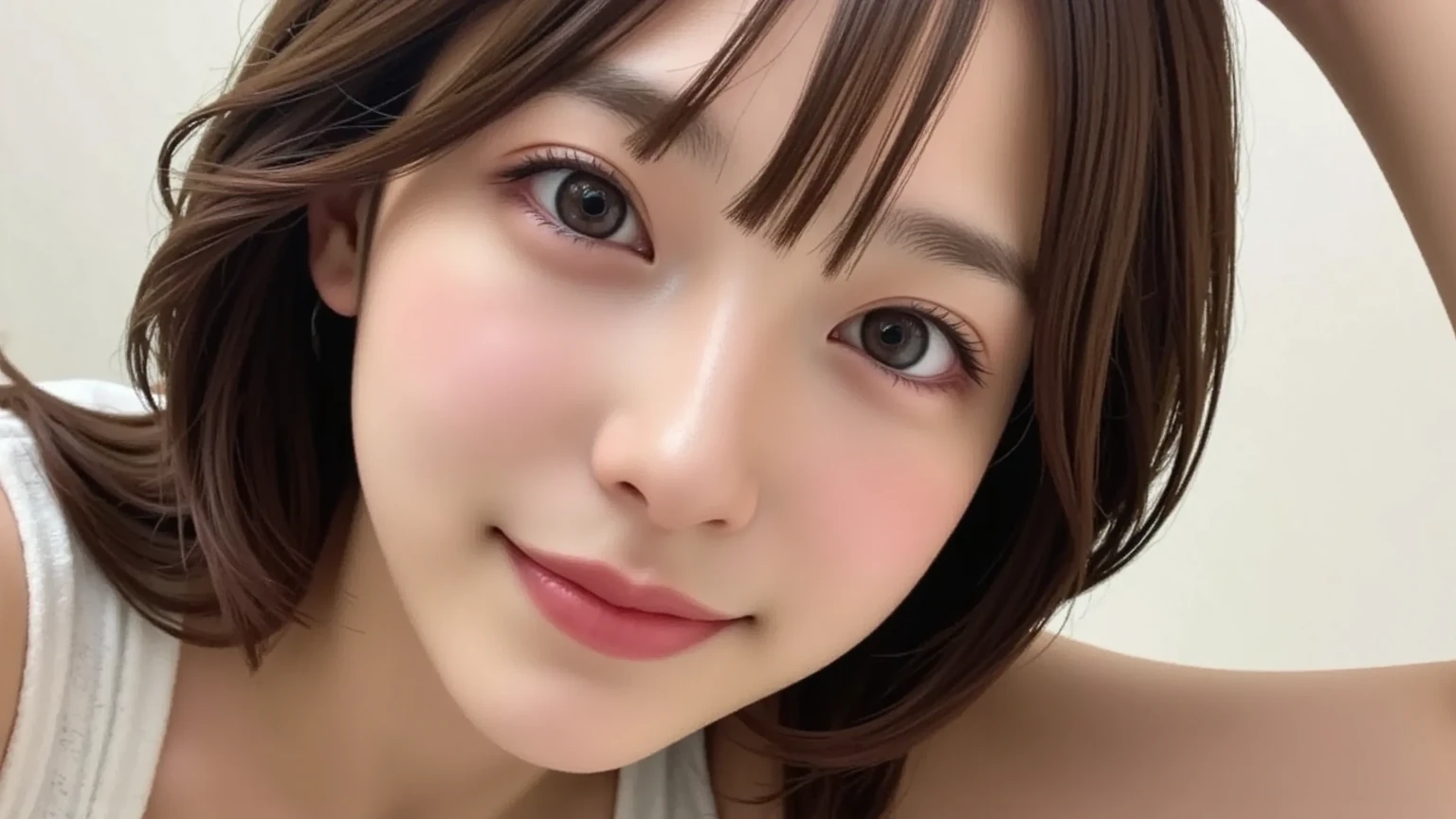 (((Ultra-high resolution、close、Cute Japanese Woman)))、顔のUltra-high resolutionクローズアップ画像を作成してください。 Long, straight black hair frames her face。 So that every single hair is clearly visible、Depicts subtle color changes depending on the amount of light hitting the subject。 The skin is white and smooth、Has a natural glow。 Fine skin texture、Representing the fine details of pores。 amountや頬に薄い赤みがある部分を詳細に。 The eyes are almond-shaped and dark brown.。 Fine details of the iris、Depicts color gradations and patterns。 Long, natural-looking eyelashes, each and every one visible。 Well-groomed eyebrows、indivual々The hair is clearly visible。 Light reflects off into the eyes、Create small highlights。 noseは繊細で、nose孔の細かいディテールがある。 Lips are plump and naturally pink。 Depicts the fine lines and soft curves of the lips。 Shiny、Accentuate the shape。 Detailed depiction of lip texture。 Particular attention to the depiction of light and shadow。 Soft natural light gently illuminates the face from the front。 amount、nose、Creates a subtle glow on the cheeks。 Shadows are cast softly along the contours of the face、cheekbone、Jaw Curve、noseの側面を強調。 The gloss of her lips reflects the light faintly.、Emphasizes plump texture。 The shadow of the hair adds depth and dimension.、indivual々The hair shines in the light。 The background is simple and blurred.、Focus on the face。 In the highest quality、Representing the utmost detail。 Negative prompts: Noisy Images、Low resolution、Avoid blurry details。 My hair is messy、Avoid unnatural hair textures。 Skin is unnaturally smooth、Avoid overly processed skin images。 Pores are invisible、Avoid products that have lost their skin texture。 Flat iris、Avoid those that lack detailed information。 short lashes、Avoid unnaturally thin eyebrows。 Light reflects off into the eyesていない、Avoid those with expressionless eyes。 noseのディテールが欠けているものは避ける。 Dry lips、Avoid unnatural colors。 Lip texture is not visible、Avoid non-shiny items。 Poor balance of light and shadow、Avoid evenly lit faces。 amount、nose、Avoid products that don&#39;t have a glow on your cheeks.。 cheekboneやJaw Curveが強調されていないものは避ける。 The shadow of the hair is shallow、Avoid things that lack volume。 The background is complicated、Avoid images where the face is not in focus。