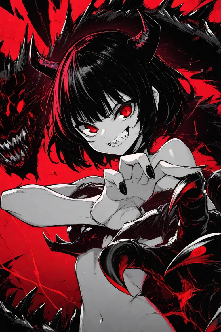 Devilman Lady、Tempting smile、Sexy pose