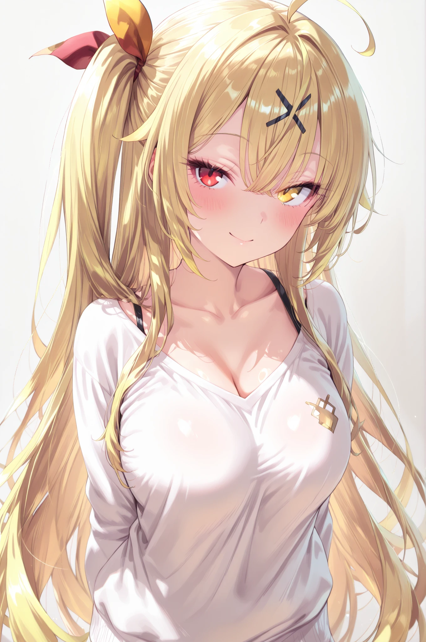 (masterpiece, best quality), intricate details,
1girl, long blonde hair, yellow eyes, smirk, nude, <lora:pose standing_missionary-000004:0.8> looking at viewer, standing, from above,