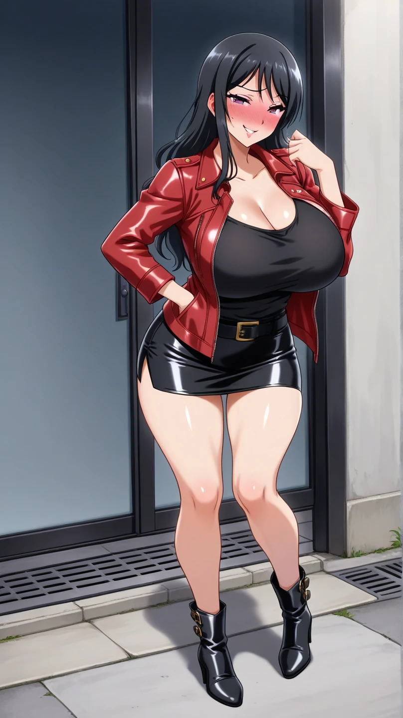 (best quality:1.2), 1milf, (natural makeup, big tits, seductive, motherhood, at_the_CEO_office, looking at the audience, sexy, full body, CEO lady, (mature woman, milf: 1.1), solo, (curve: 1.1), milf, modern office background, high heels, blonde hair, nfsw, stand, white tube dress, white short skirt, closeup face, absolute tube top, almost