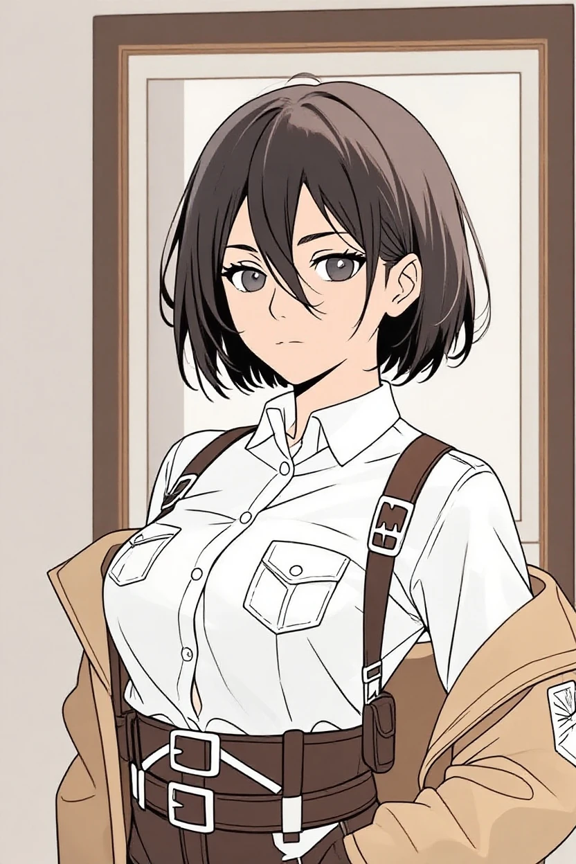 Mikasa_ackerman,one-girl,soio,比基尼,Large breasts,solo,mikasa_ackerman