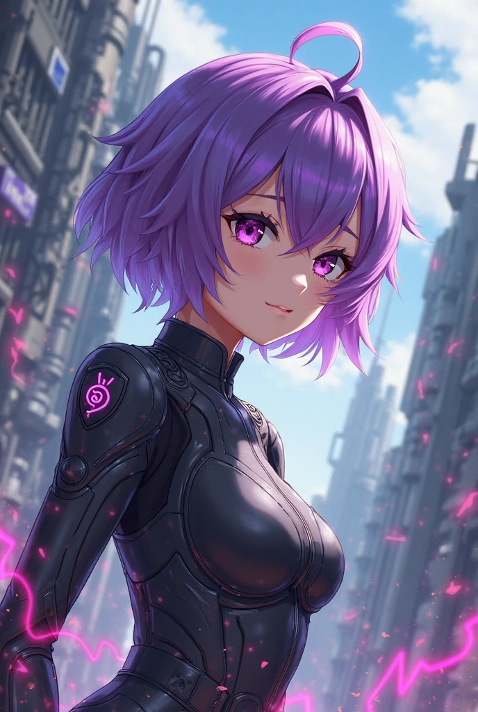 bio, bioluminescent, (portrait), (adult woman), (1girl, solo), (skimpy outfit), ((small breasts)), ((muscular)), abs, navel, (purple hair, medium hair), (silver eyes), (sensual, seductive), freckles, detailed skin, ((landscape, city)), (best quality, high detail), ((masterpiece)), <lora:Cha - Anna v2.0:0.8> , (anna of arendelle),