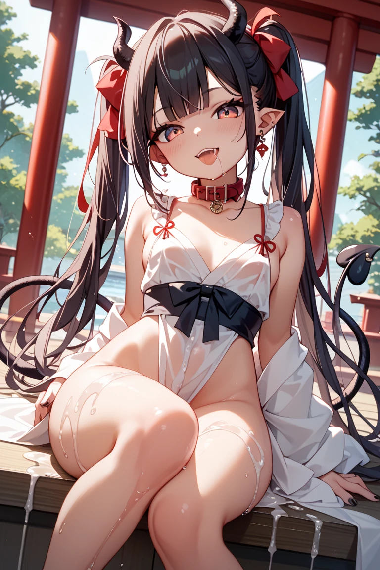 (masterpiece), best quality, expressive eyes, perfect face,nsfw:1.2,full body,embarrassed,breathless:1.4,humid:1.5,full-face blush:1.3,see-through bikini:1.2,smile,crossed arms