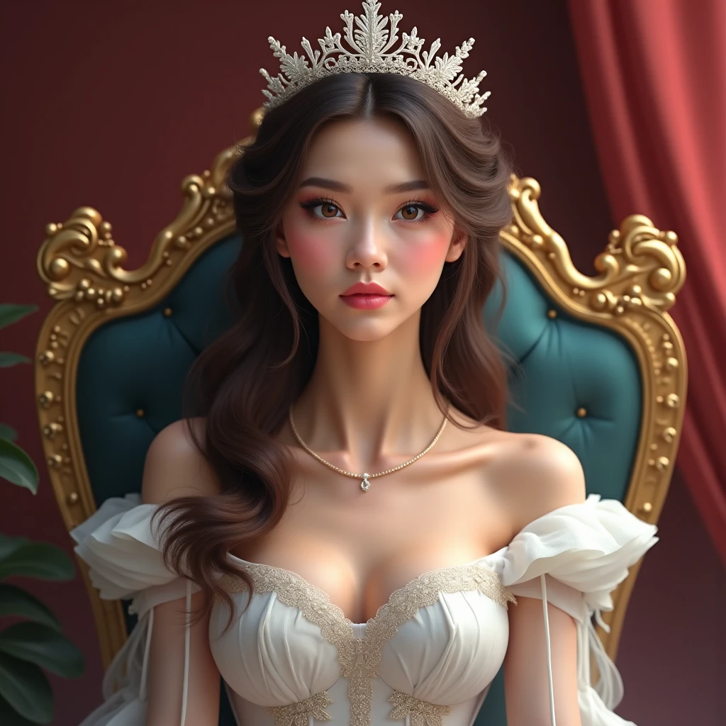 Princess crown and 7 card envelopes.
On a throne of royalty