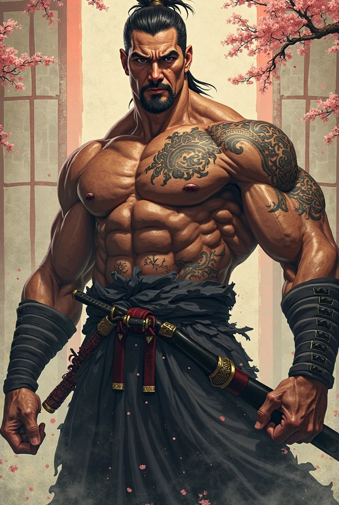 A well-built Japanese man
