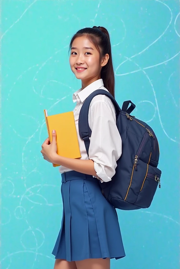 High school student happy to receive a yellow card