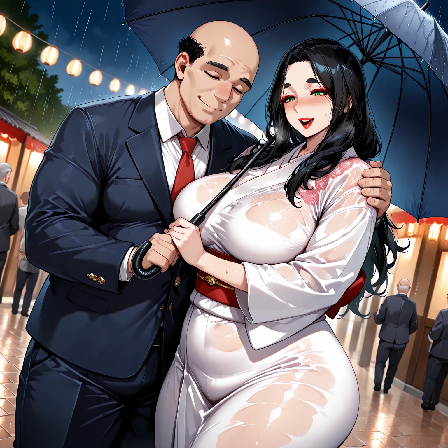 (1 old man), (1 asian Mom), (Duet), A mom seduces a old blackman,(strong and naked black man,short pantuscle body,bodybuilder),(a young mom with ultra breasts,big ass,bare shoulders,(long skirt dressed, floral print, naked), European 40 year old milfs and th1 old black man r, best quality:1.4), (Ultra-high resolution:1.2), (8K, RAW photos:1.2), Laurena Lexis, (1 Mom, 1 son), Moms showing off their curves, bend down, Wearing sexy clothes and shorts, and their old man, Clear eyes, A mother and her old man, ((French Kiss))