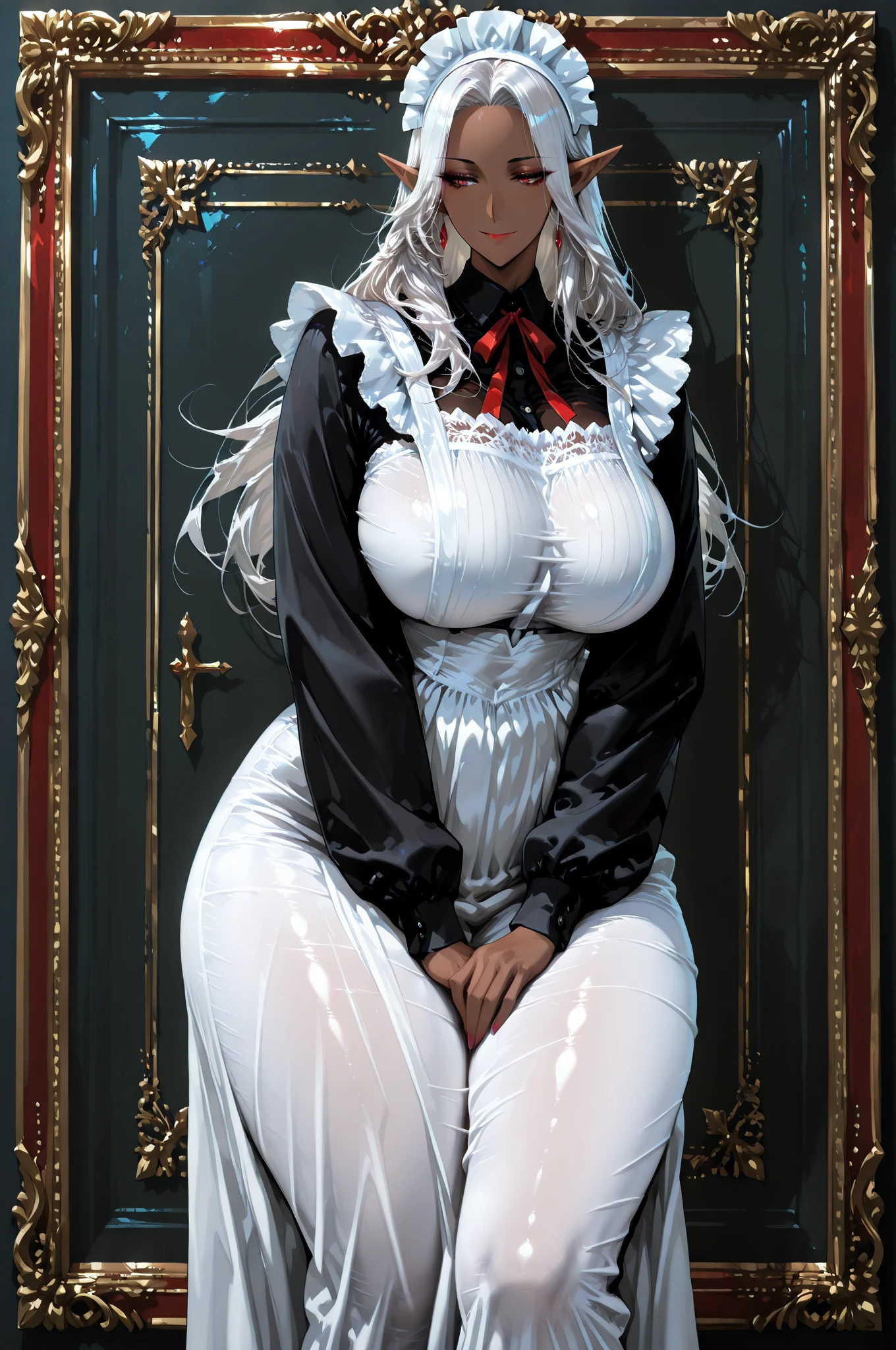 there is a woman in a corset posing for a picture, tifa lockhart with white hair, 2 b, thicc, 2b, cosplay, small curvy loli, perfect white haired girl, very sexy outfit, nier:automata inspired, nier : automata inspired, white haired, anime barbie in white stockings, anime highly detailed, anime girl cosplay, blonde goddess