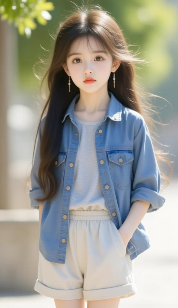 (8K、4K、Top image quality、hight resolution:1.2)、(Masteristic、realisitic、photoRealstic:1.37)、Big loose farmhouse hat、Being on the scene、Cute little girl s、 poneyTail、A pink-haired、bangss、 年轻、Agricultural Uniforms、Long sleeve polo shirt、Holding grapes in your hands、Farmer Woman