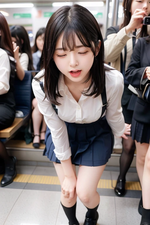 8K,Best Quality:1.4, 超A high resolution:1.5, (Photorealistic:1.4),masterpiece:1.2,(top-quality:1.4)、 Raw photo、 (From the knee up:1.8), (the background is blurred), a park,FULL BODYSHOT:1.5、 1日本人の女の子, Cute, (Solo), (Shy smile), Smooth skin、TThe shirt、Check miniskirt:1.3、 (Brown medium hair,Bangs), (touch hair:1.4)、nogizaka、cute little、(40 years:1.2)、beauty legs、Supple fingertips、Realistic fingers、Beautiful black eyes、natural skin textures:1.3, realistic eyes and face details:1.7、middlebreasts、Toned buttocks:1.2、gazing at viewer,thighs thighs thighs thighs、Gravure Leg Open Pose