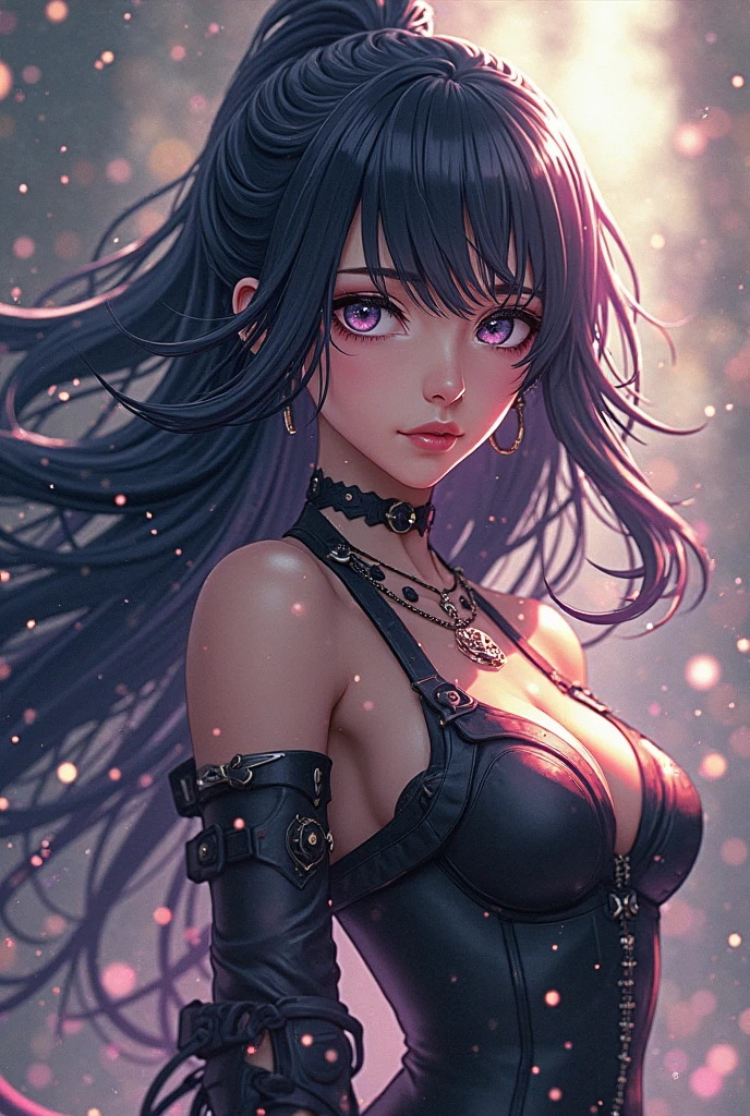 最high quality、Best image quality、masterpiece、With a girl((cute、20-year-old、Best Bust、Medium Bust、Bust 85,Beautiful Blue Eyes、Spread your chest wide,Long black hair、Slender、Black sports bra、White short skirt,Show the whole body、Black perforated gloves、dance))high quality、Beautiful art、background((club house、Cyan lighting、Multiple purple laser points、Fitness Club、night、virtual)),Tabletop、Exquisite design、Visual Arts、Depth of written boundary、Best lighting、Highest detail、8k