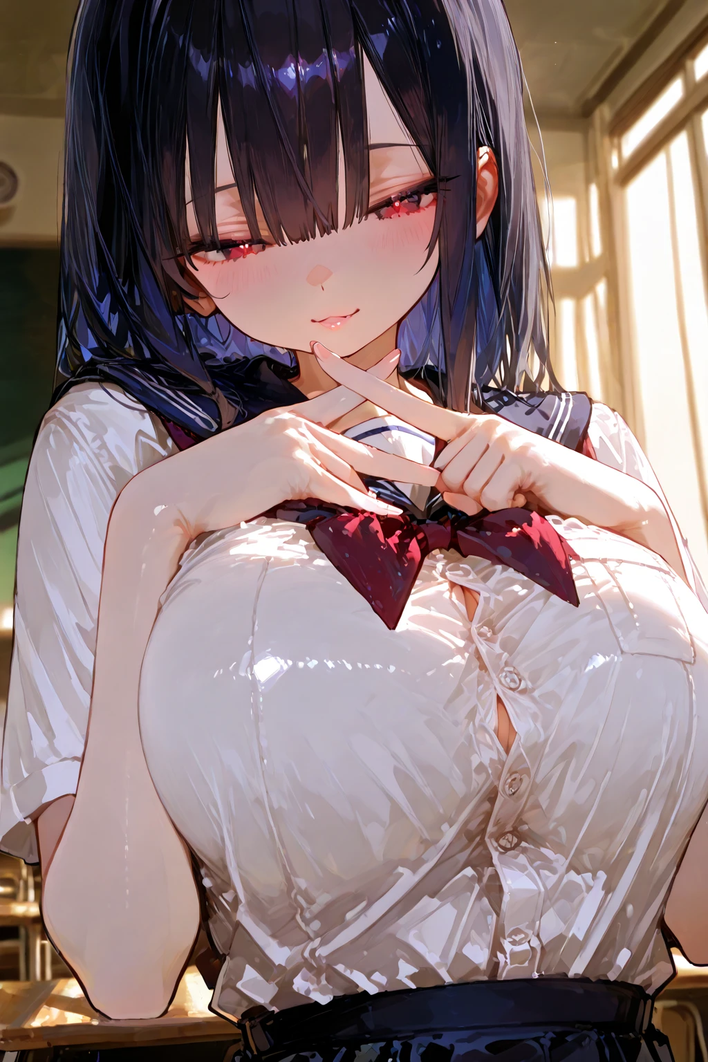(((pov,1 boy, penis, fellatio)))、(highest quality)), ((masterpiece)), (Familiar), Perfect Face,Shiny skin,Beautiful breasts,red eyes,Shiny skin、Sunburned skin、Sweat、Off the shoulder、Double teeth、Hotel 、(((short Bob hair))) 、silver Hair Color、Young、Big Breasts,(((Milking)))、(((2girls,Breast Matching)))、bitch、Handjob、(((Breast milk,cum)))、Subjective、penis lickingprojectile cum、cum on body , (((cum on breast)))、On all fours.Penis between breasts 、(((Prone、{school uniform,Short sleeve shirt,break,(Checked skirt:1.2)))、(((透ける)))、(((sweat)))、(((wet)))、(((perfect penis)))、(((from above)))、(((crowd)))
、(((あみタイツ)))、(((crotch grab)))



