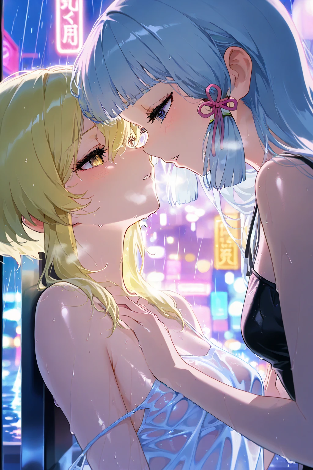 Ménage à Troyes, PrincessPeach, Princess Margaret, rosalina, tongue kiss, Seios Enormes, big butts、((fullnude))